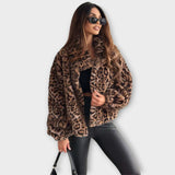 Leonor - Kabát s Leopardím Vzorom