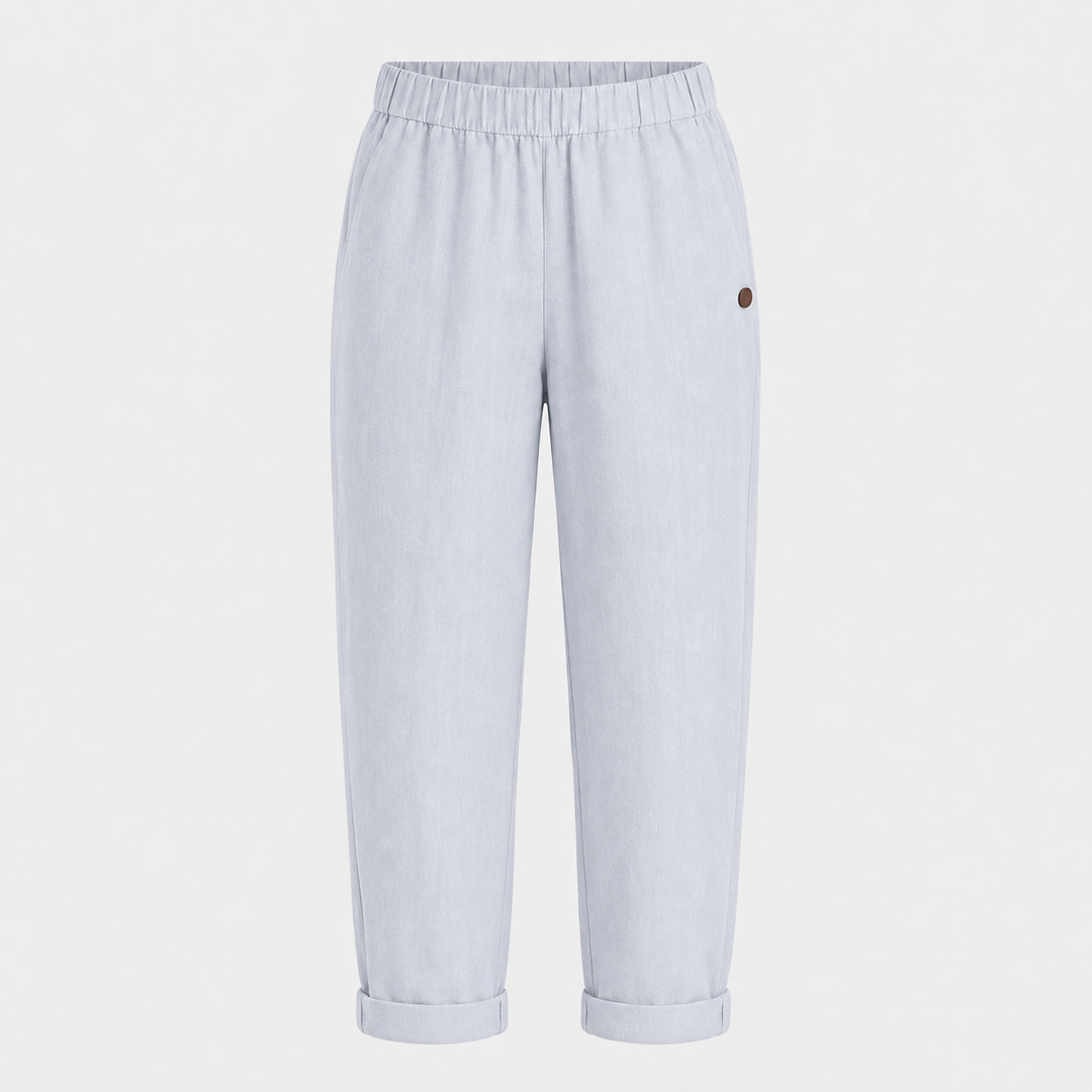 Pantaloni estivi larghi con cintura elastica e aspetto leggero