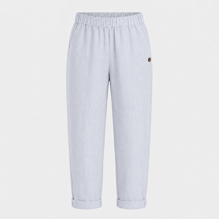 Pantaloni estivi larghi con cintura elastica e aspetto leggero