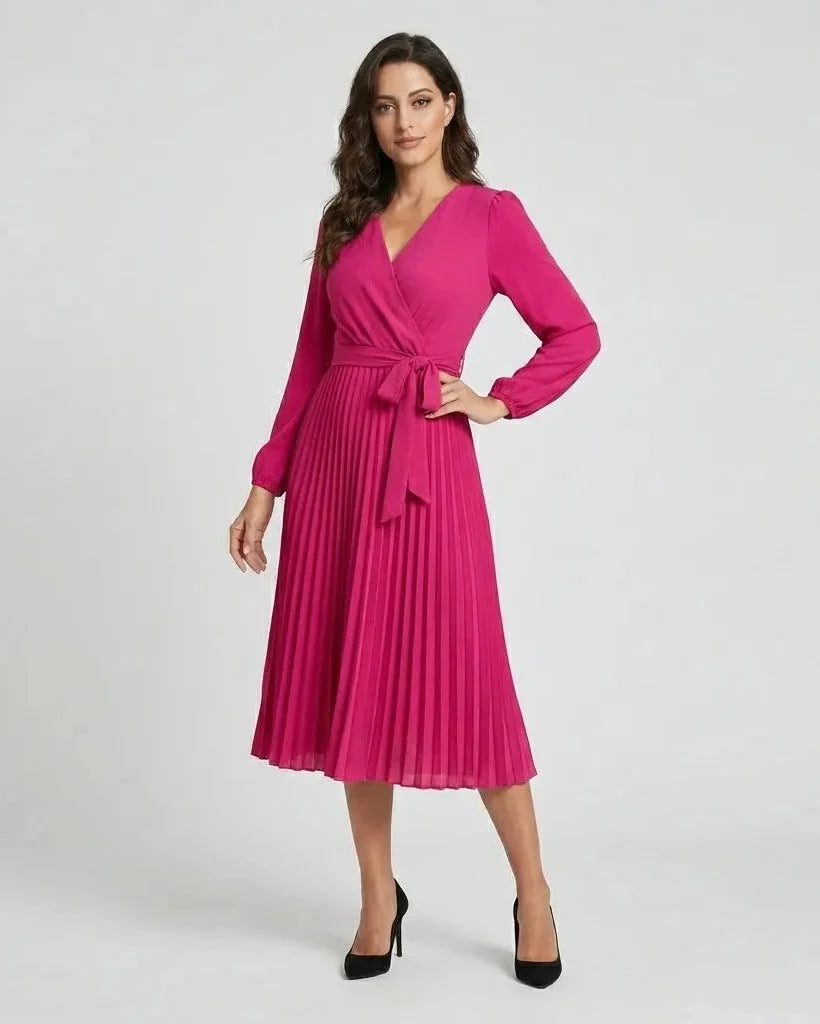 Judita | Abito midi con cintura arricciata