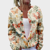 Karolína - Kvetinový Jesenný Cardigan