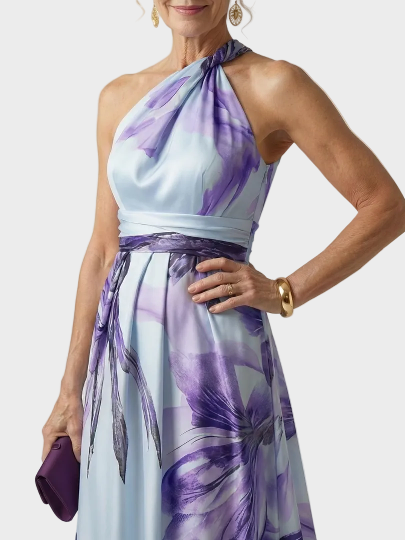Emilia | Abito maxi a fiori