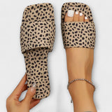 Alžbeta - Ploché Mokasínky s Leopardím Vzorom