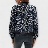 Raquel - Elegantný Kabát s Leopardím Vzorom