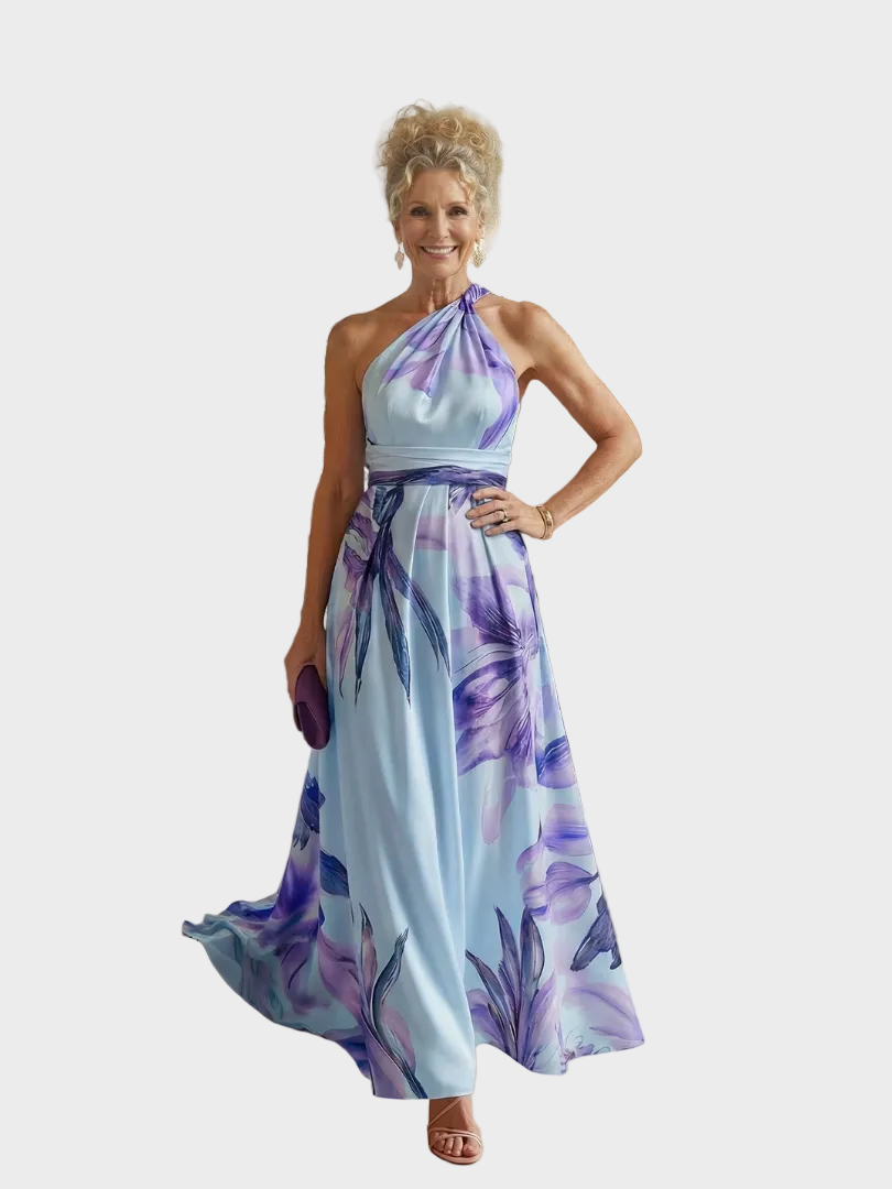 Emilia | Abito maxi a fiori