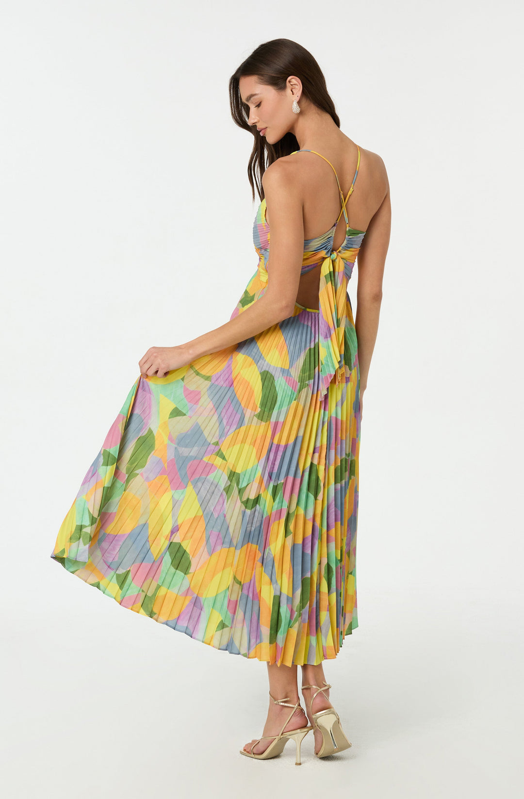Teodora | Maxi abito blu con schiena scoperta