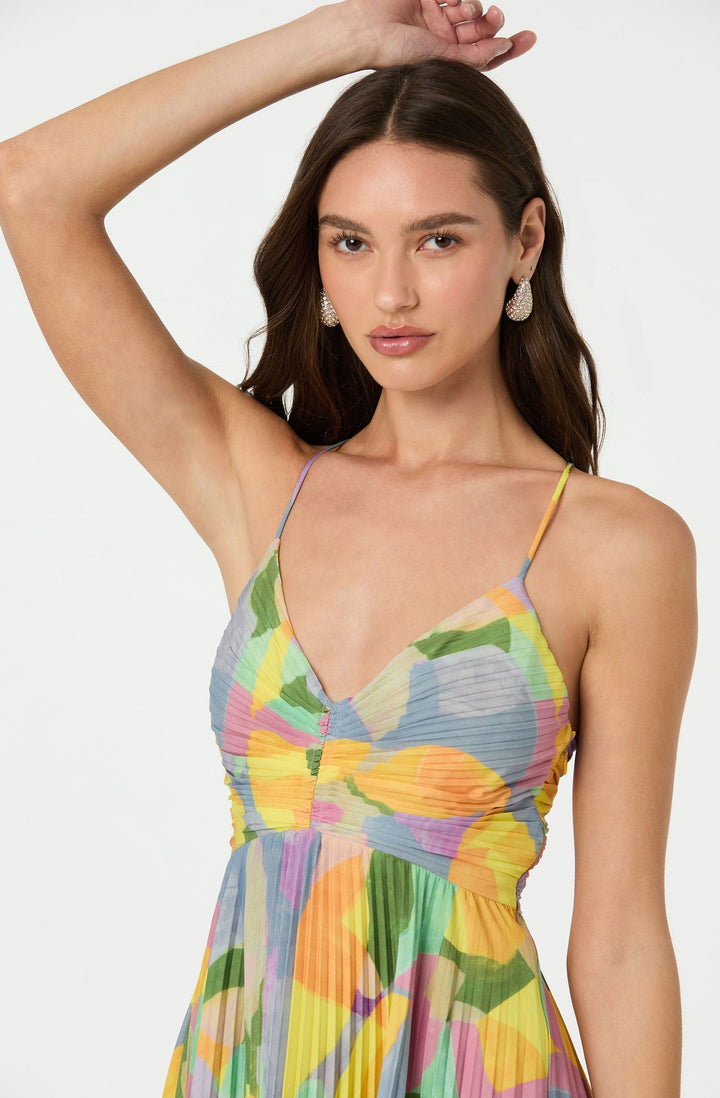 Teodora | Maxi abito blu con schiena scoperta