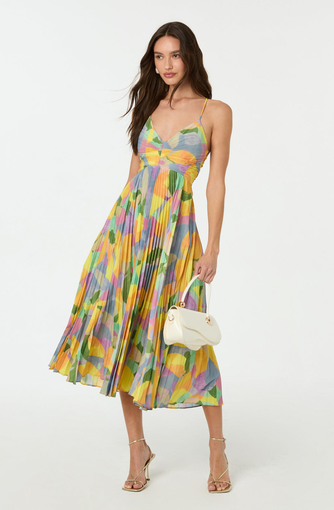 Teodora | Abito maxi blu con schiena scoperta
