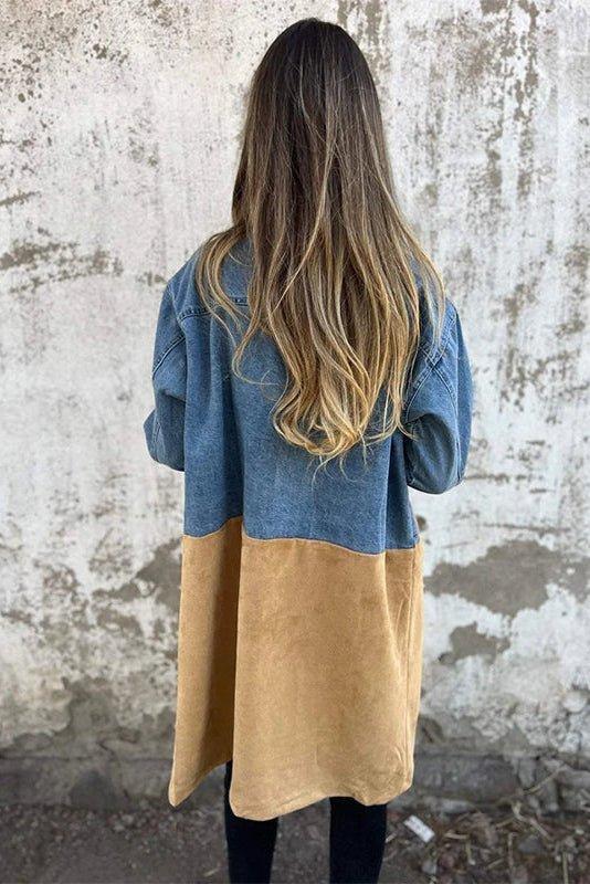 Alberte | Cappotto denim bicolore