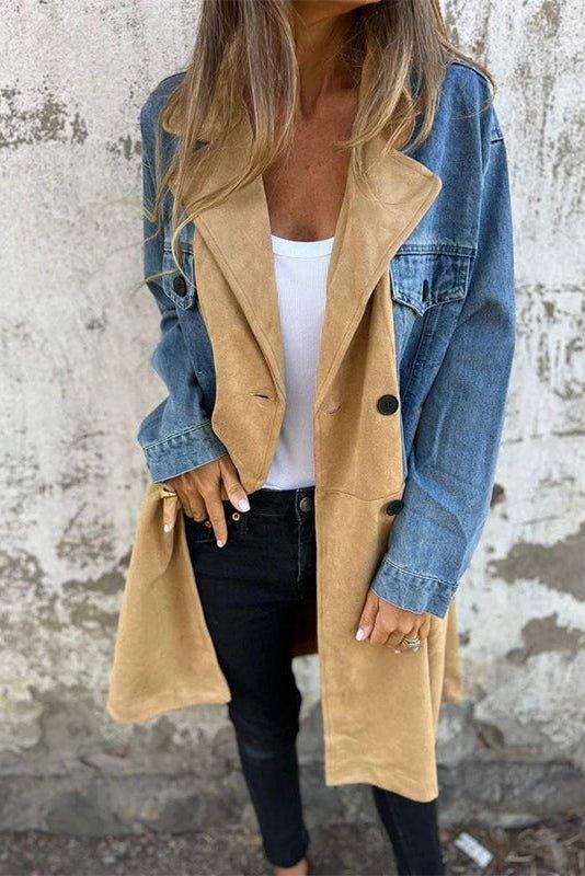 Alberte | Cappotto denim bicolore