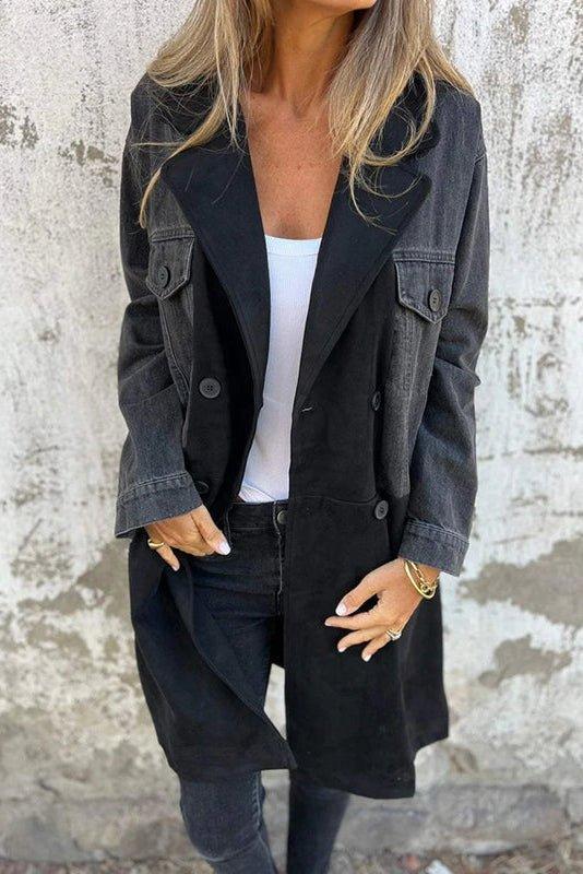 Alberte | Cappotto denim bicolore