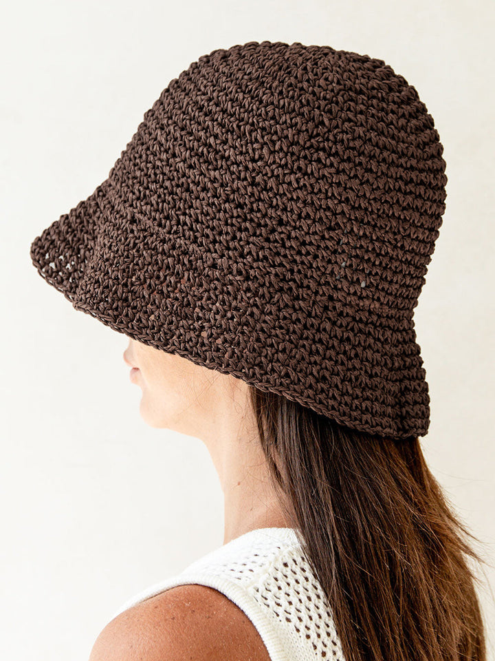 Cappello bucket estivo lavorato a mano all&