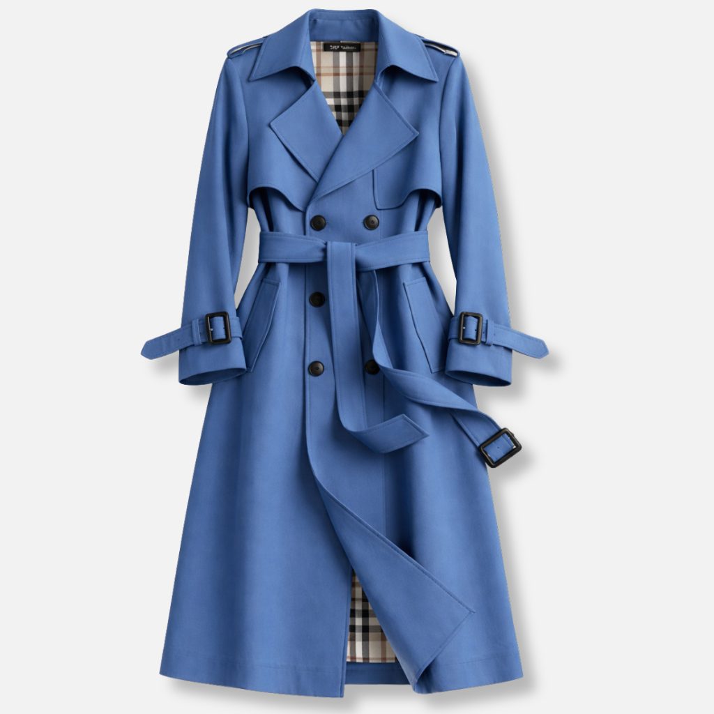 Trench con cintura e bottoni