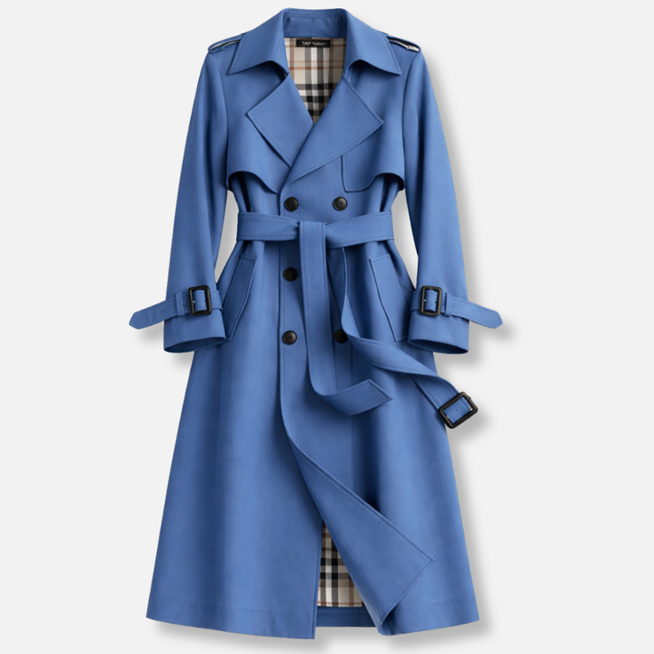 Trench con cintura e bottoni