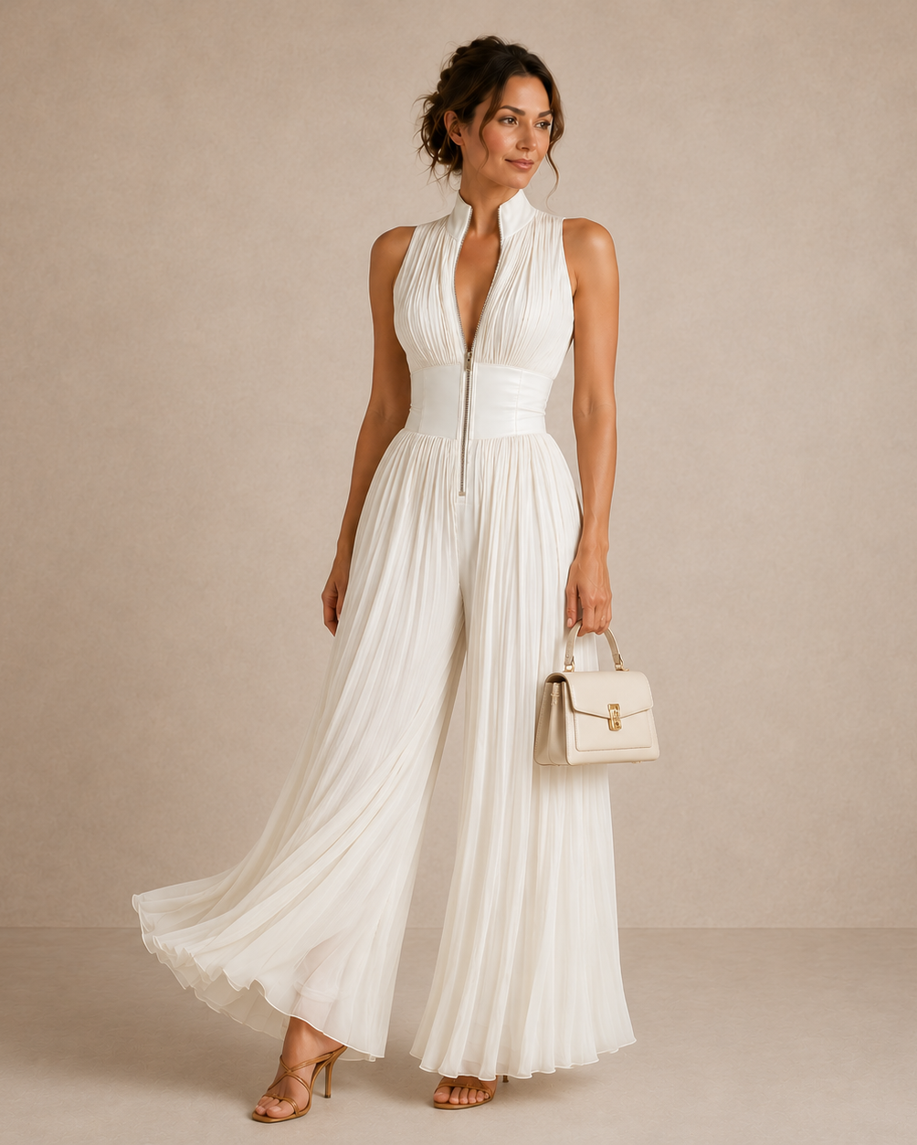 Leontína | Tuta elegante plissettata