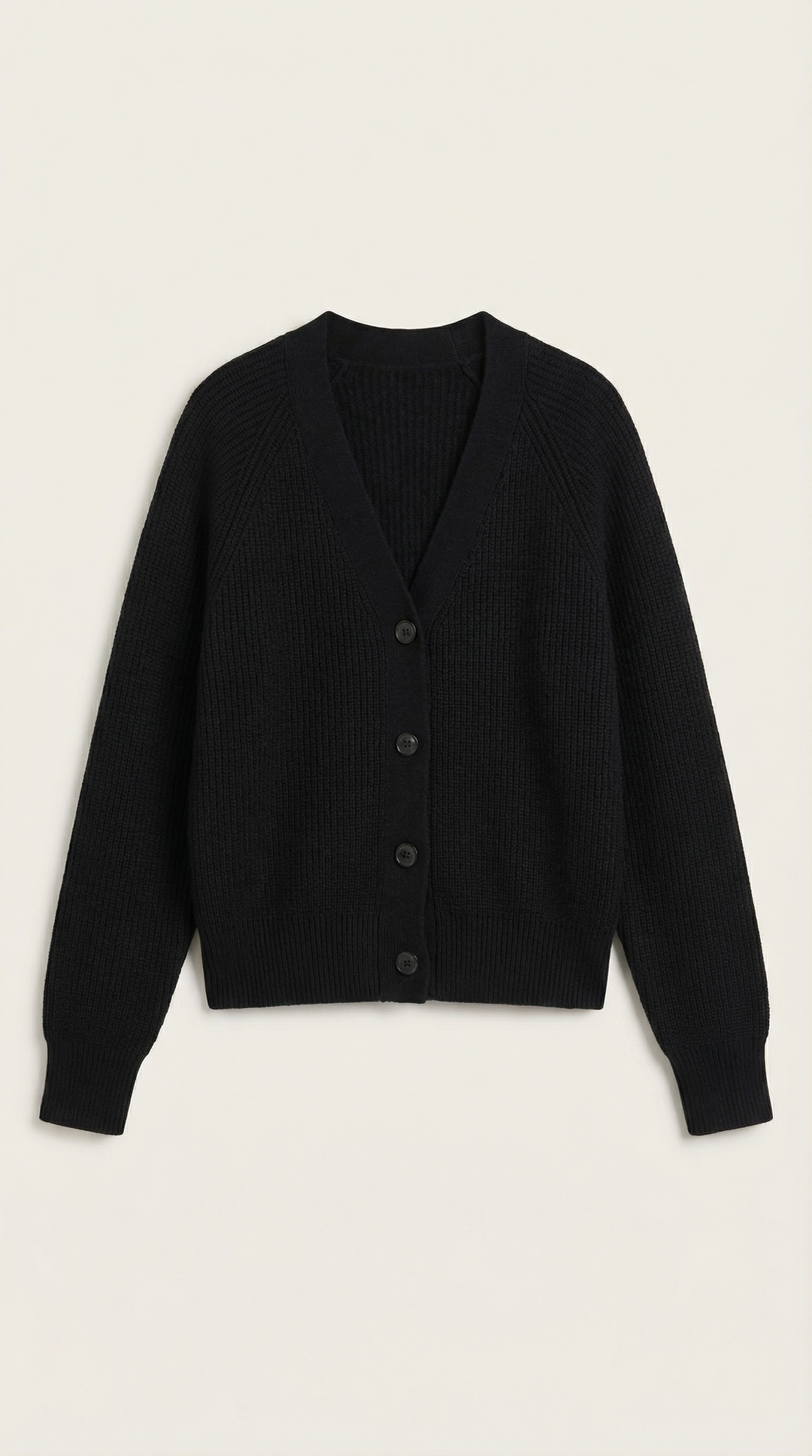 Cardigan lavorato a maglia con scollatura a V e delicati bottoni