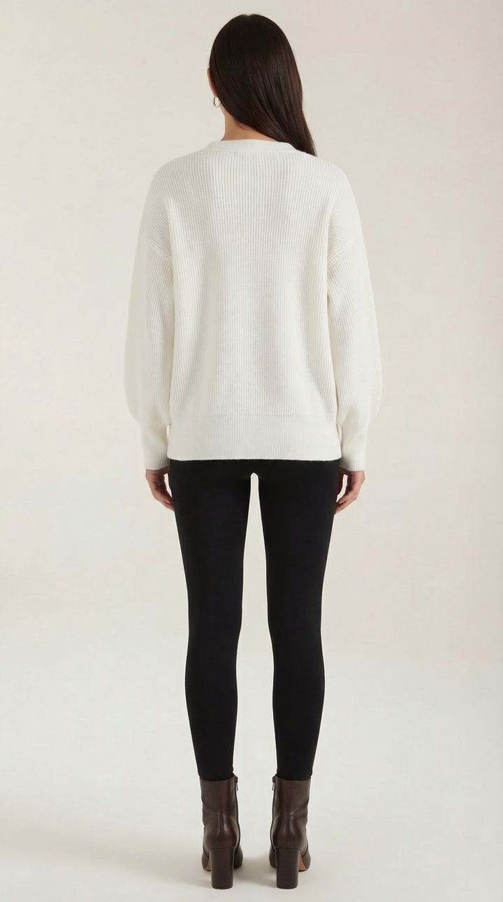 Cardigan lavorato a maglia con bottoni effetto madreperla