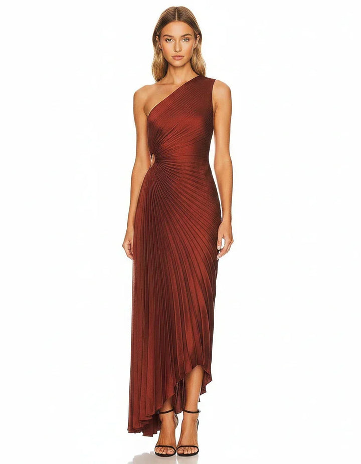 Gita | Abito maxi elegante plissettato