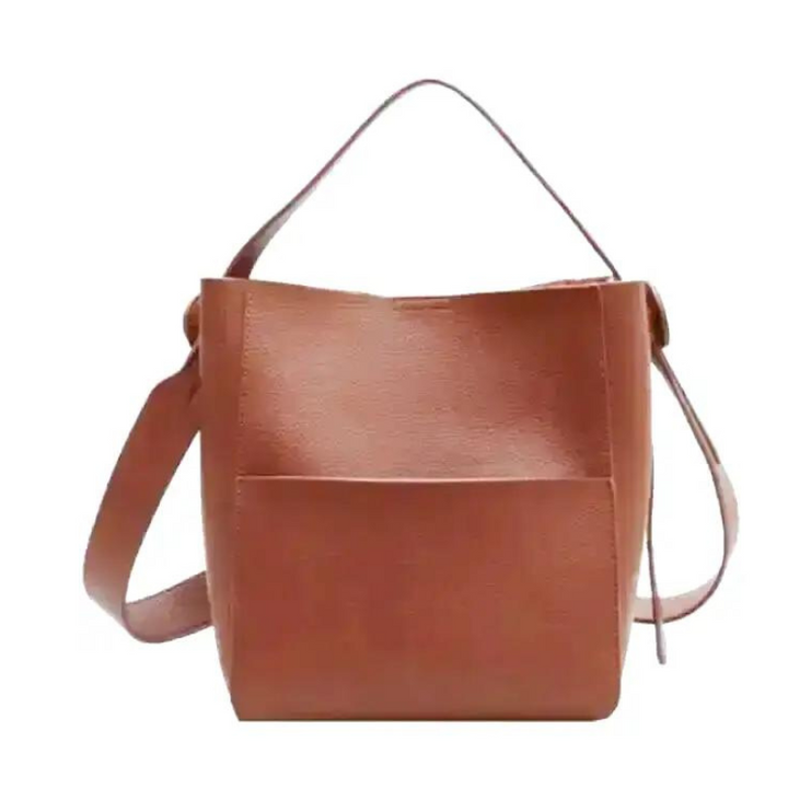 Grande borsa morbida con finitura granulosa