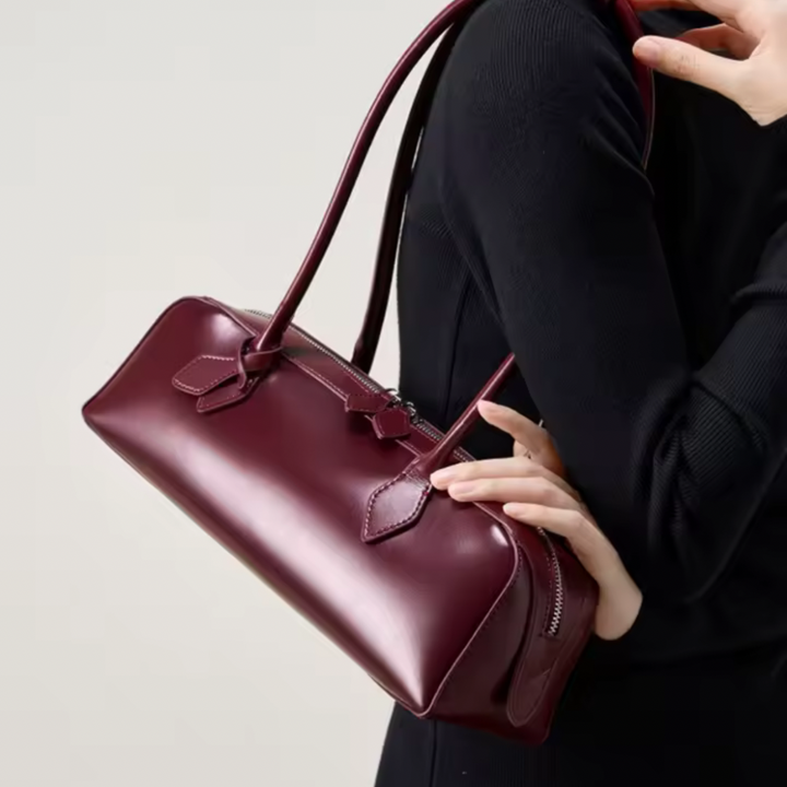 Borsa con aspetto liscio Signature