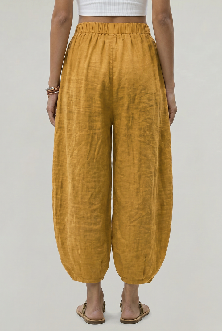 Pantaloni larghi da donna con vita alta