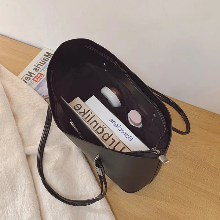 Grande borsa tote morbida e liscia