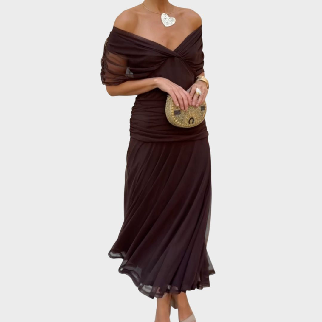 Ľuana - Elegantné šaty s výstrihom do V