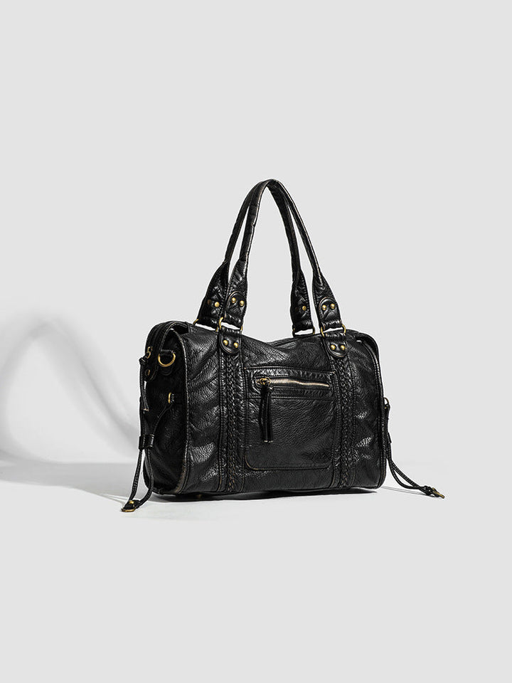 Borsa a tracolla rigida e liscia