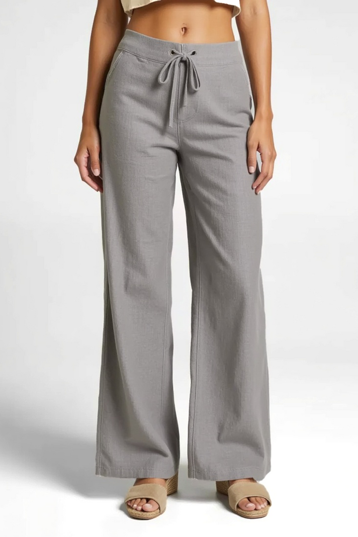 Pantaloni larghi con elastico in vita e aspetto leggero