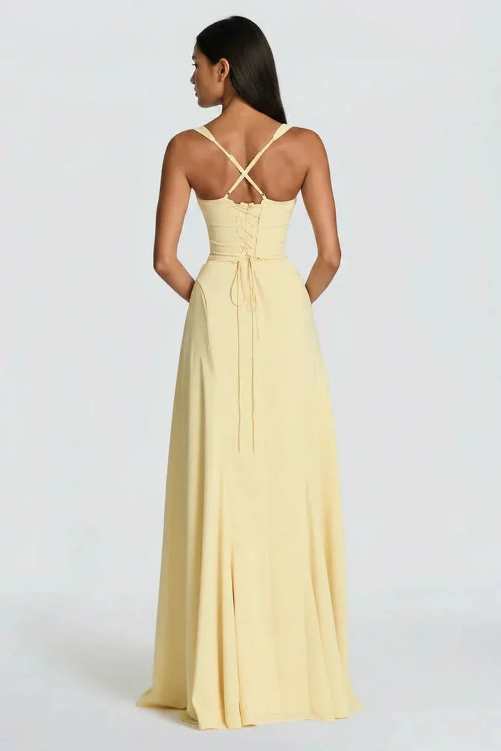 Frederika | Abito maxi da cerimonia fluido