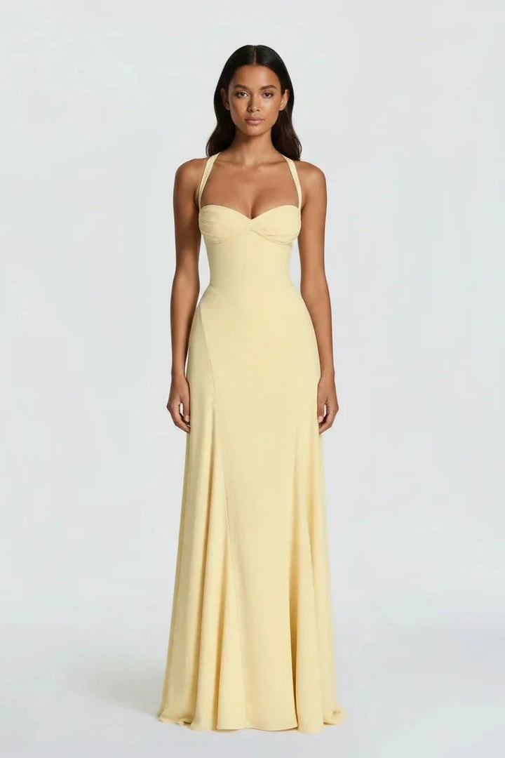 Frederika | Abito maxi da cerimonia fluido