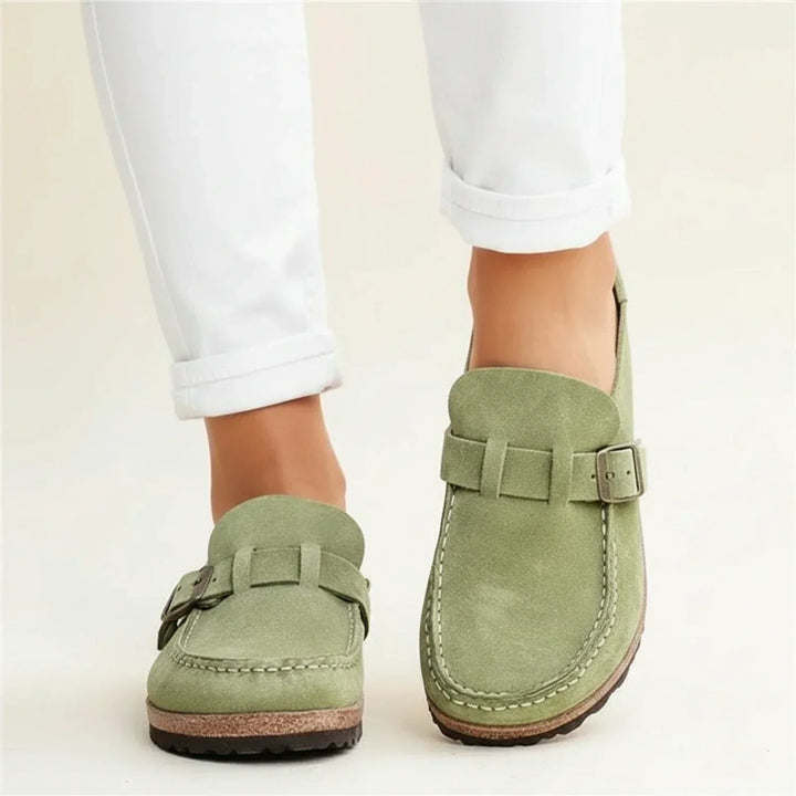 Comode scarpe slip-on con tacco aperto