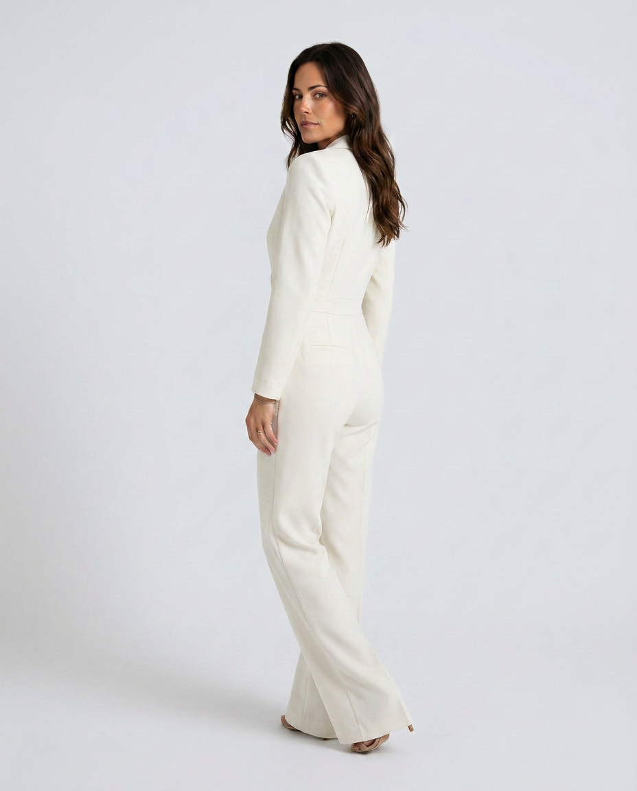 Antónia | Tuta elegante con pantaloni larghi e colletto
