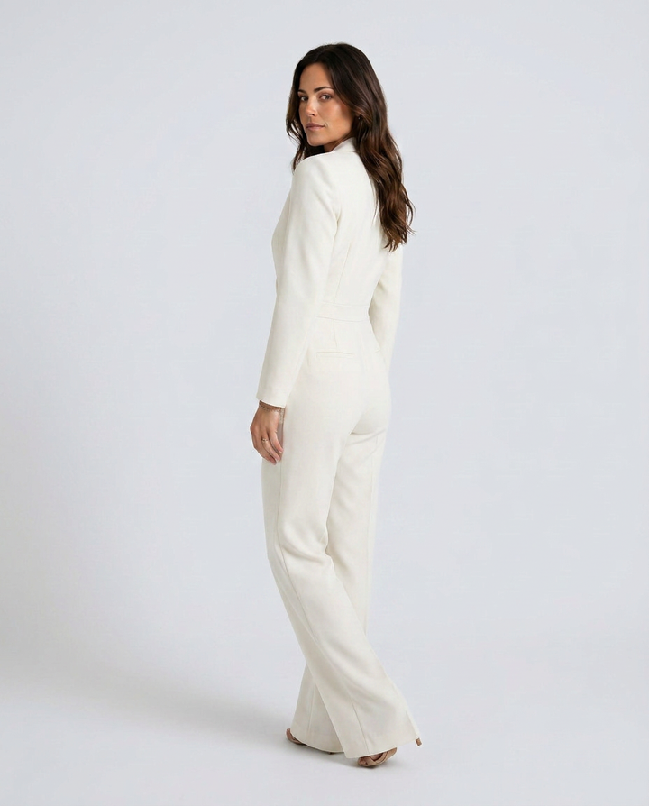 Antónia | Tuta elegante con pantaloni larghi e colletto