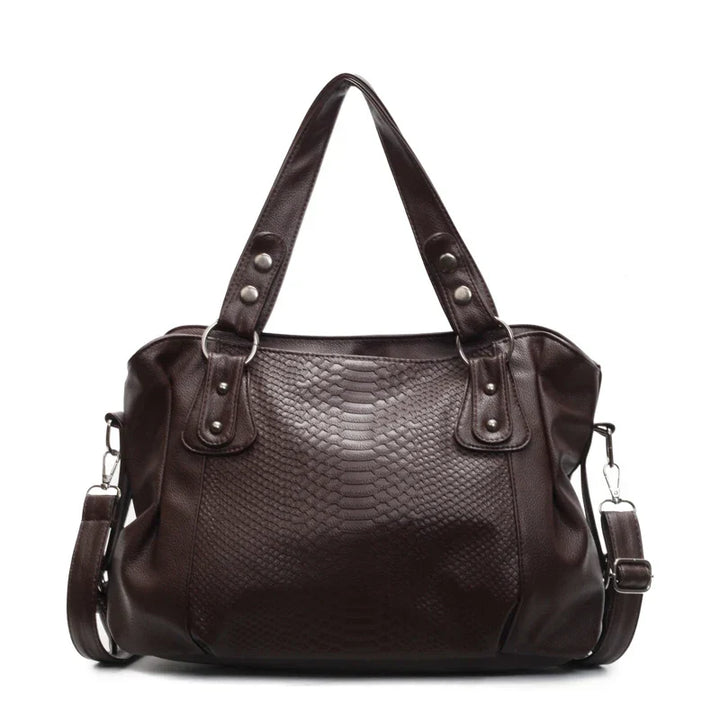 Borsa tote liscia con texture