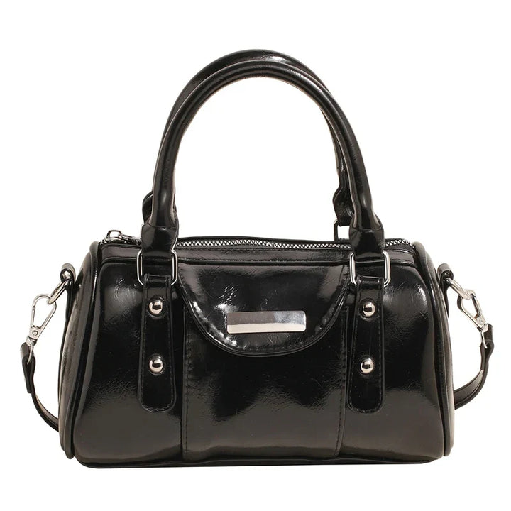 Borsa lucida con aspetto liscio