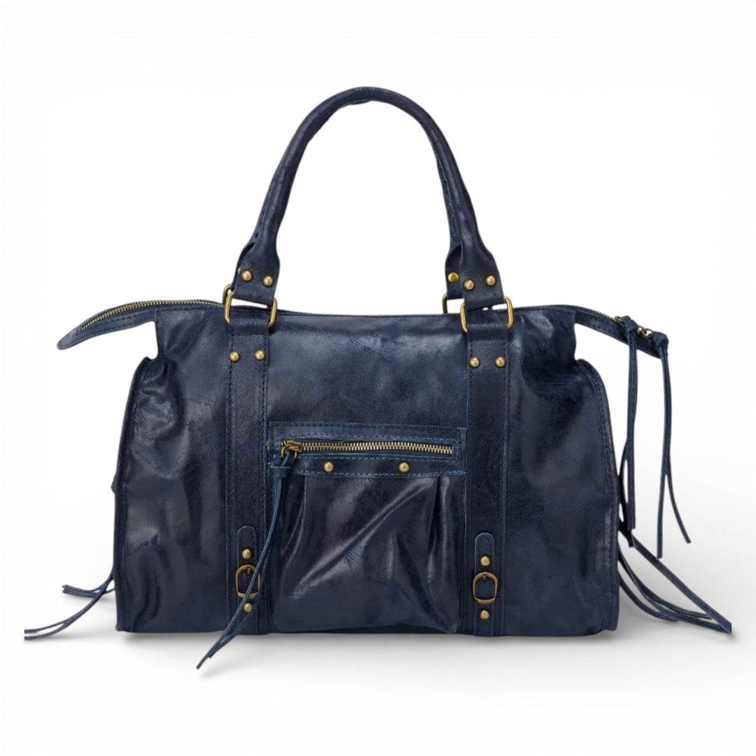 Grande borsa tote vintage liscia