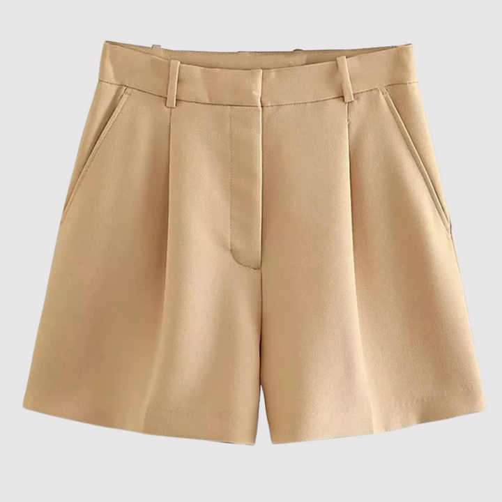 Pantaloni corti eleganti da donna con vita alta
