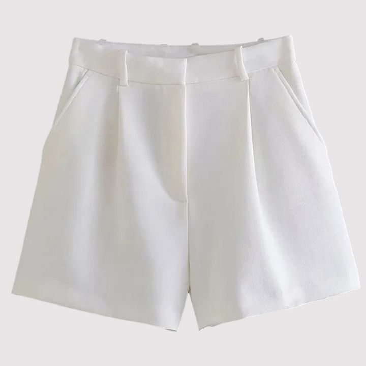 Pantaloni corti eleganti da donna con vita alta