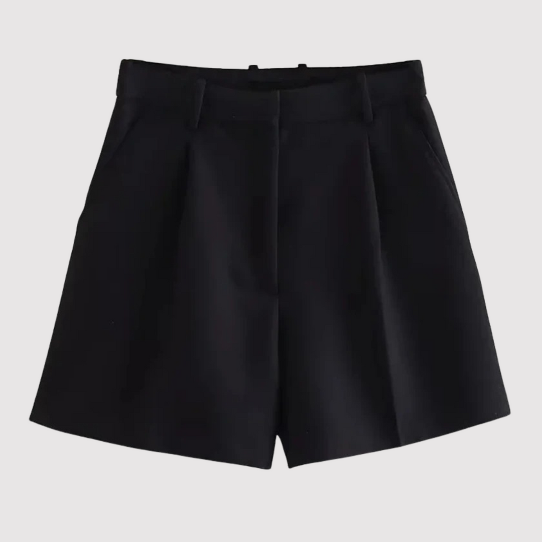 Pantaloni corti eleganti da donna con vita alta