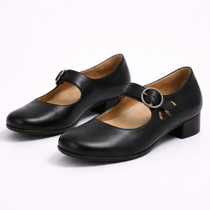 Classiche scarpe Mary Jane con tacco basso