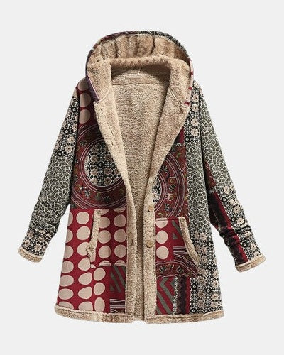 Wanda | Cappotto sherpa geometria