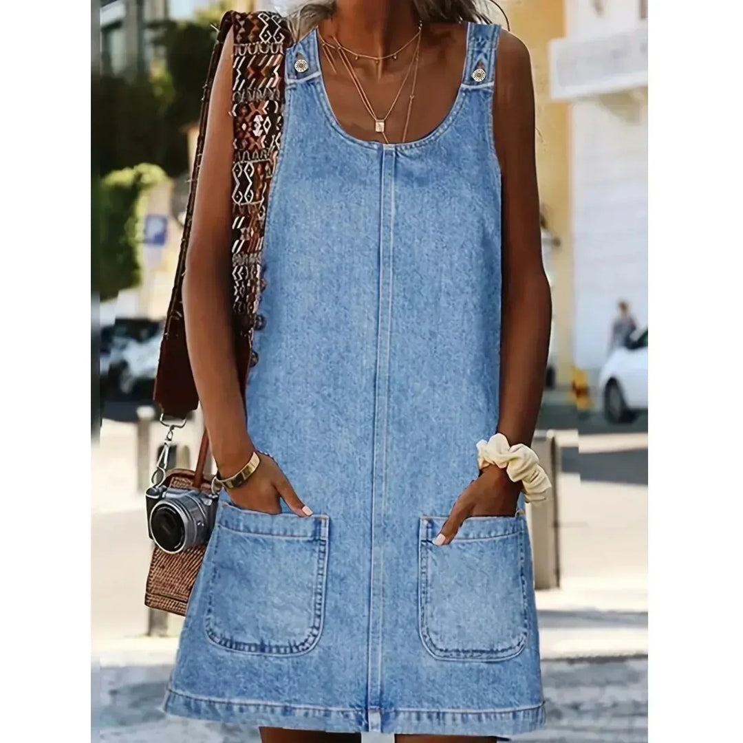 Walentyna | Abito lungo in denim