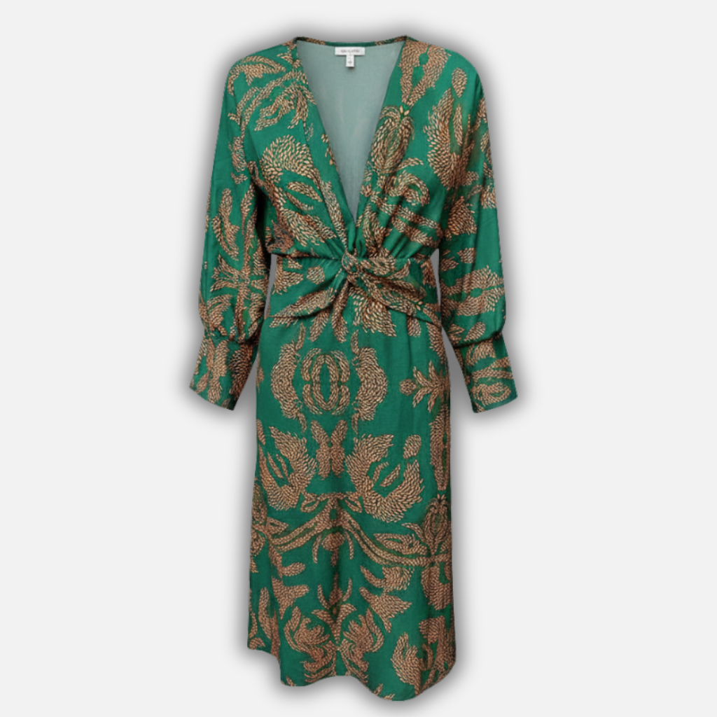 Oľga | Abito maxi boho con maniche lunghe