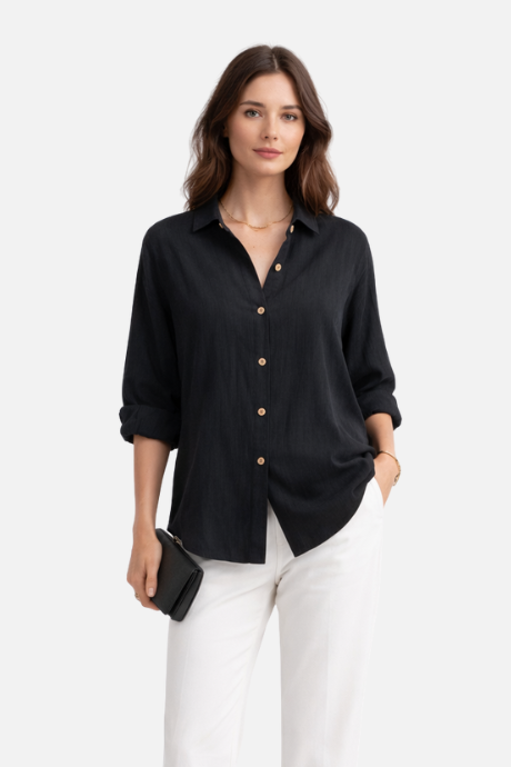 Camicia leggera con bottoni