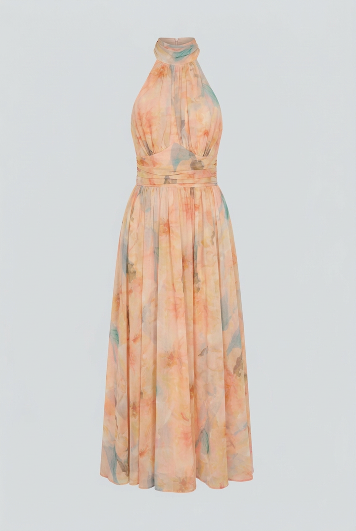 Františka | Abito maxi con scollo