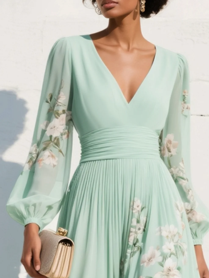 Lucija | Vestito midi verde