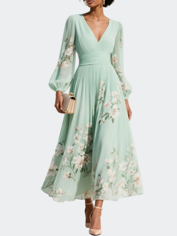 Lucija | Vestito midi verde