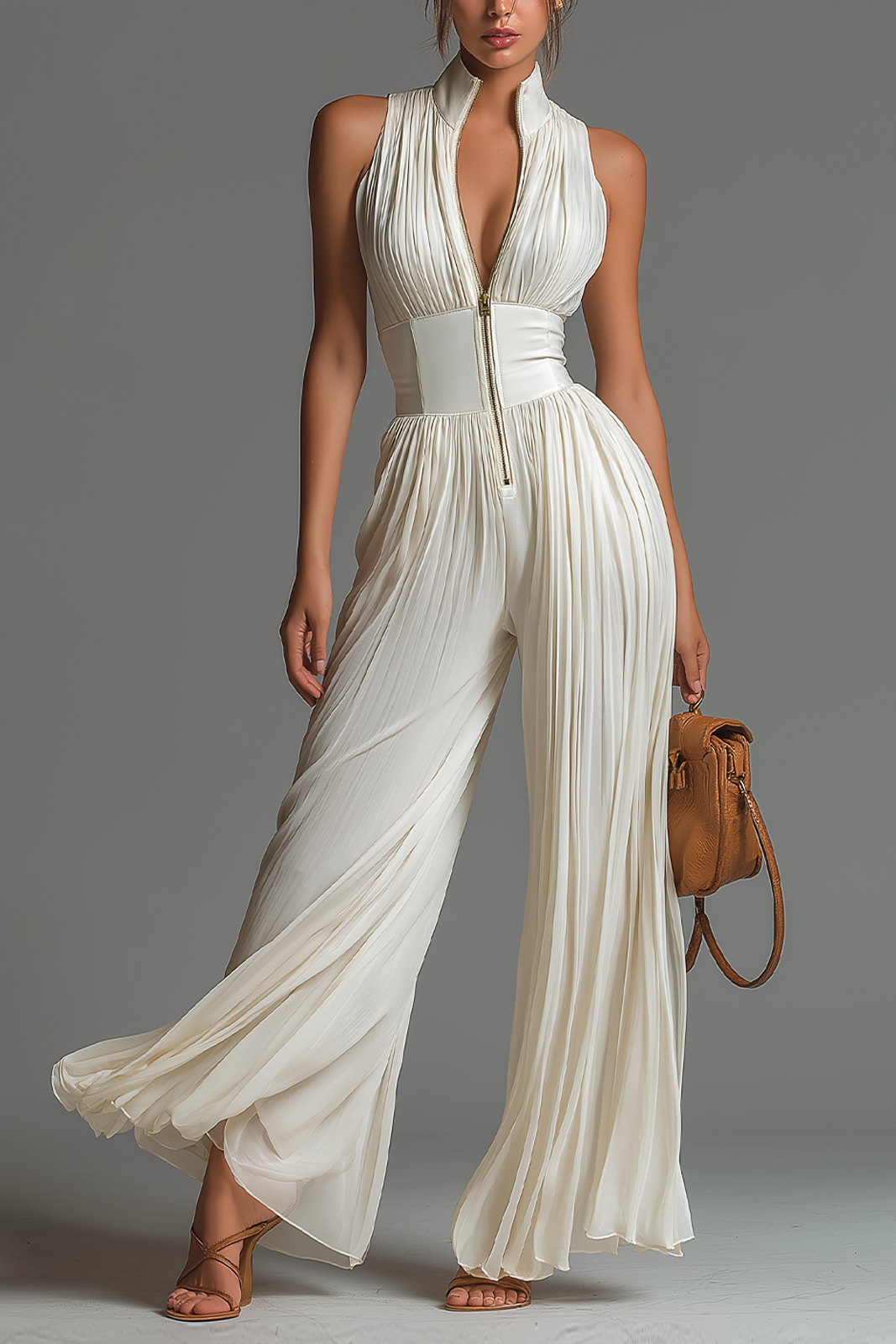 Leontína | Tuta elegante plissettata