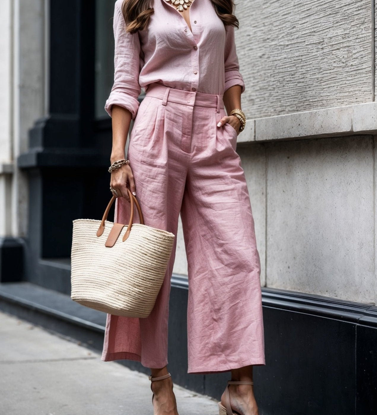 Izadora - Ružový Casual Chic Look